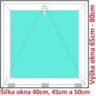 Plastov okna S SOFT rka 50cm x vka 65-80cm